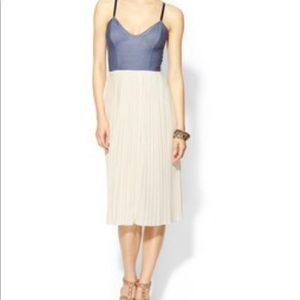 Denim and white dress